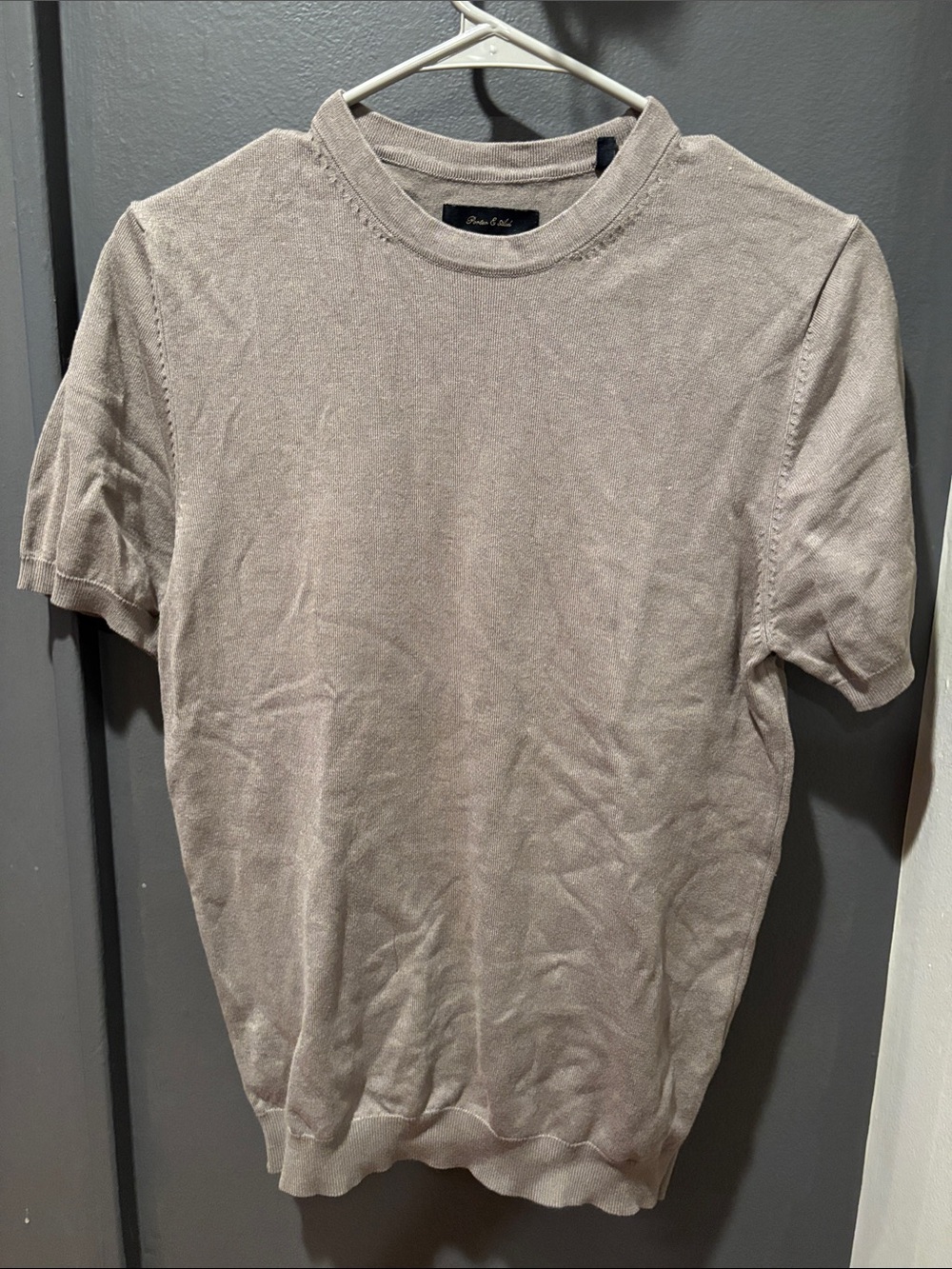 Paul & Shark Taupe Short-Sleeve Crewneck light sweater